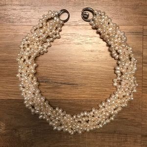 Waterdrop shape freshwater pearl 6 layer necklace